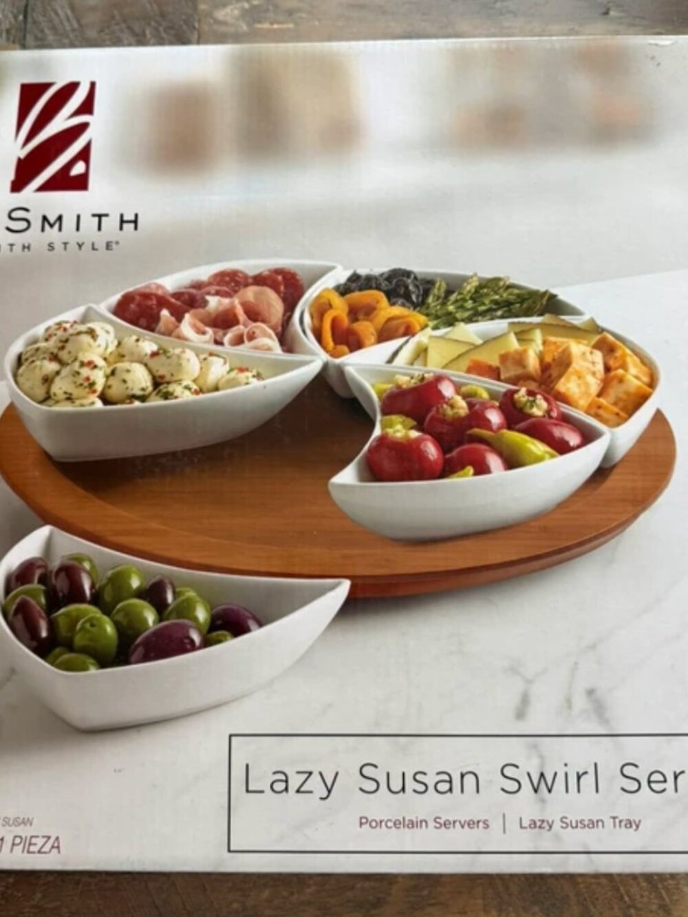 B. Smith Lazy Susan Swirl Server